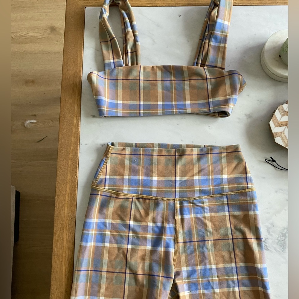 We Wore What Plaid Workout Set